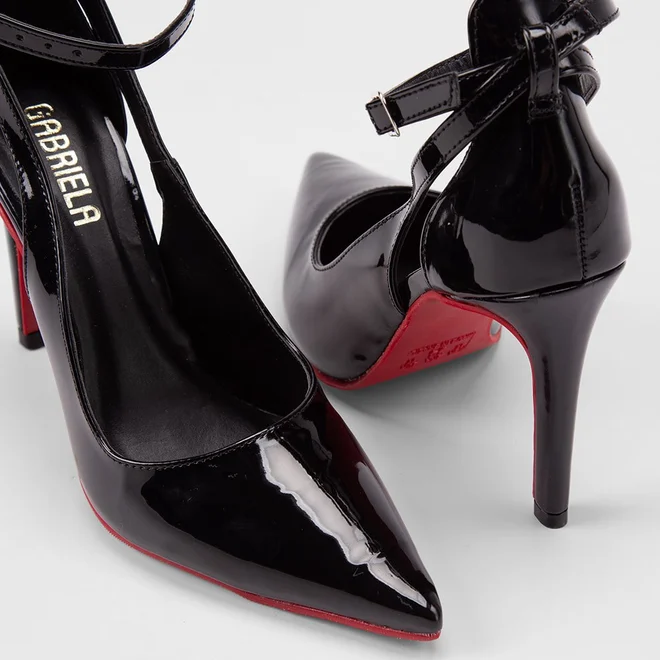 Scarpin Feminino Gabriela Salto Fino Verniz Preto