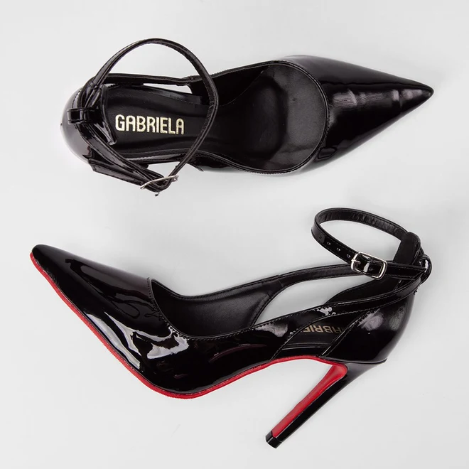 Scarpin Feminino Gabriela Salto Fino Verniz Preto