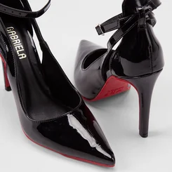 Scarpin Feminino Gabriela Salto Fino Verniz Preto