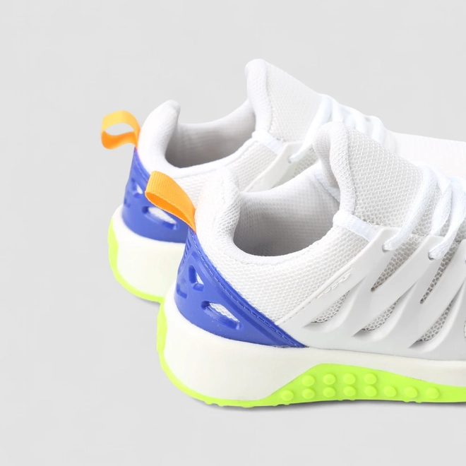 Tênis Casual Infantil Vertus Sola Neon Mesh Branco