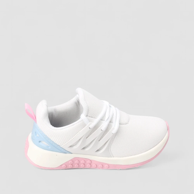 Tênis Casual Infantil Vertus Branco Rosa