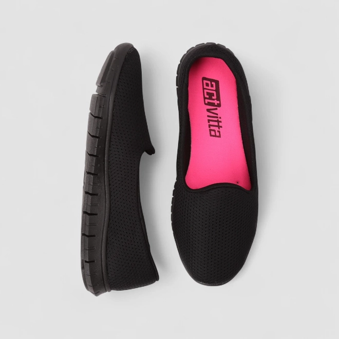 Tênis Feminino Actvitta Slip-On Mesh Preto