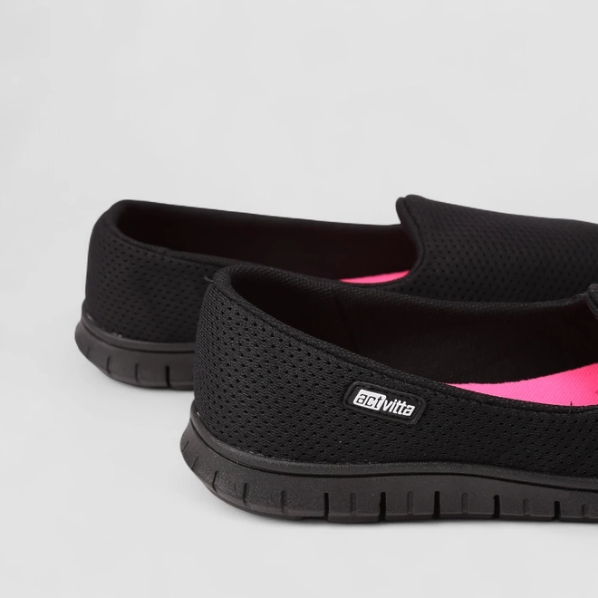 Tênis Feminino Actvitta Slip-On Mesh Preto