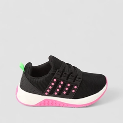 Tênis Casual Infantil Vertus Mesh Detalhe Rosa Preto