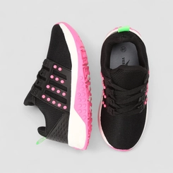 Tênis Casual Infantil Vertus Mesh Detalhe Rosa Preto
