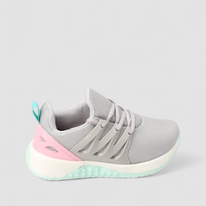 Tênis Casual Infantil Vertus Mesh Rosa Cinza