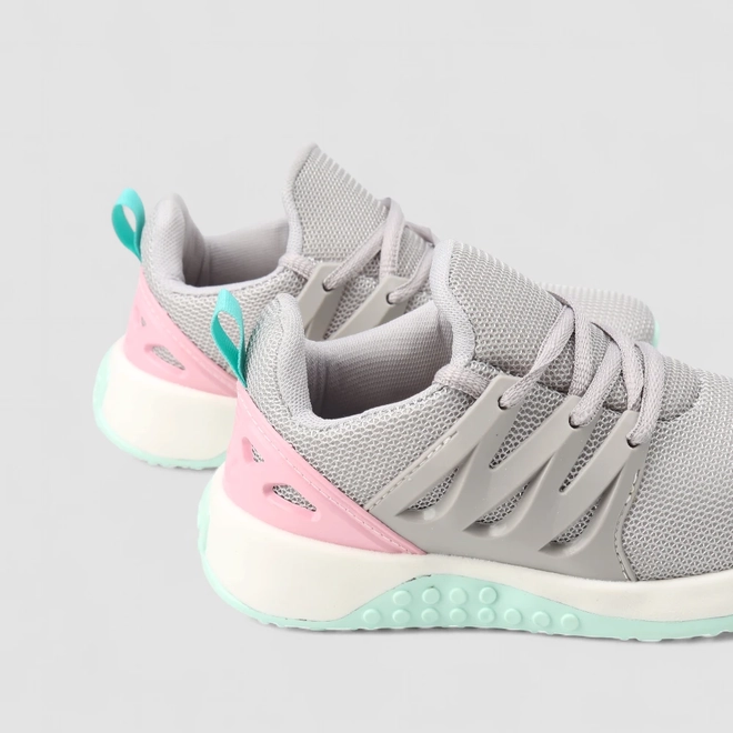 Tênis Casual Infantil Vertus Mesh Rosa Cinza