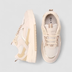 Tênis Casual Feminino Ramarim Recortes Off-White