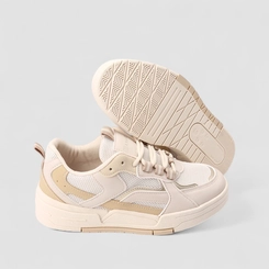 Tênis Casual Feminino Ramarim Recortes Off-White