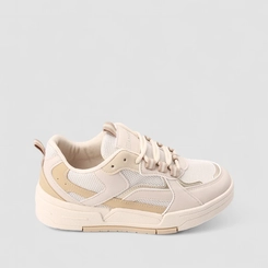 Tênis Casual Feminino Ramarim Recortes Off-White