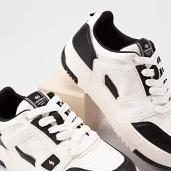 Tênis Casual Feminino Via Marte Sola Alta Reta Original Branco e Preto