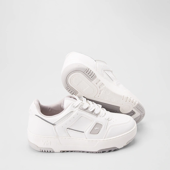 Tênis Casual Feminino Via Marte Sola Alta Reta Original Branco