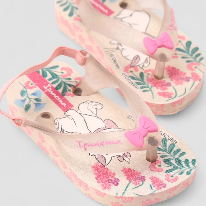 Chinelo Bebê Ipanema Disney Joy Gatinha Marie Bege