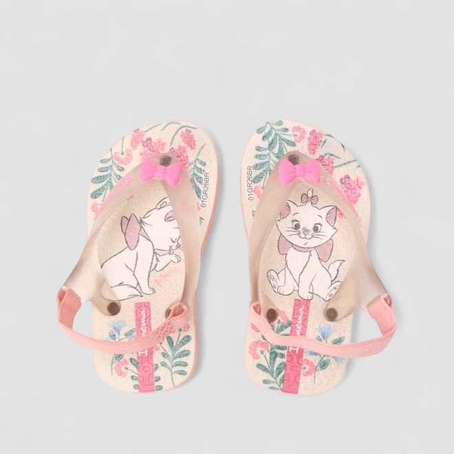 Chinelo Bebê Ipanema Disney Joy Gatinha Marie Bege