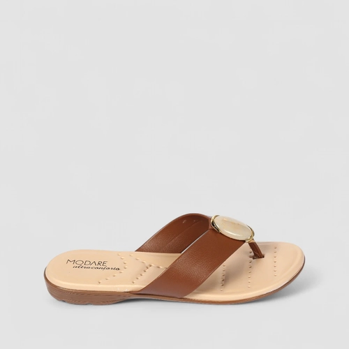 Tamanco Feminino Modare Ultraconforto Detalhe Pedraria Marrom