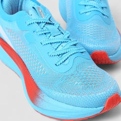 Tênis Esportivo Feminino Torx Knit Azul Neon com Placa de Carbono