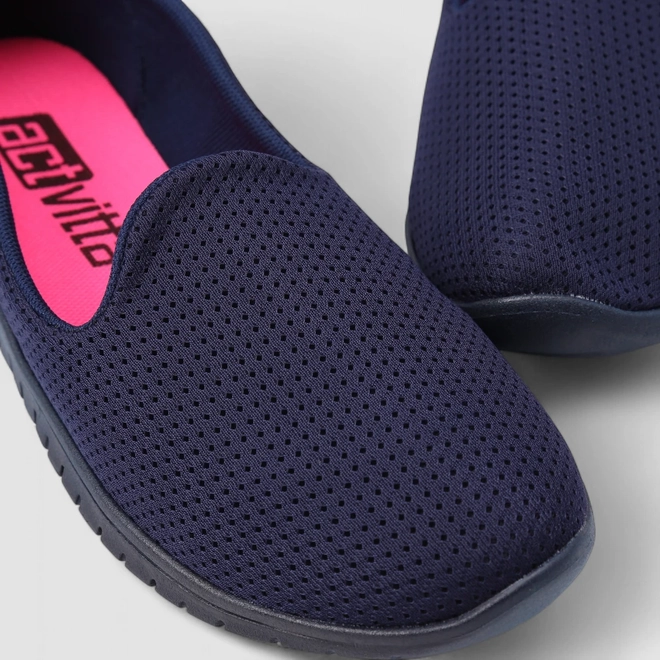 Slip On Feminino Actvitta Calce Fácil Marinho
