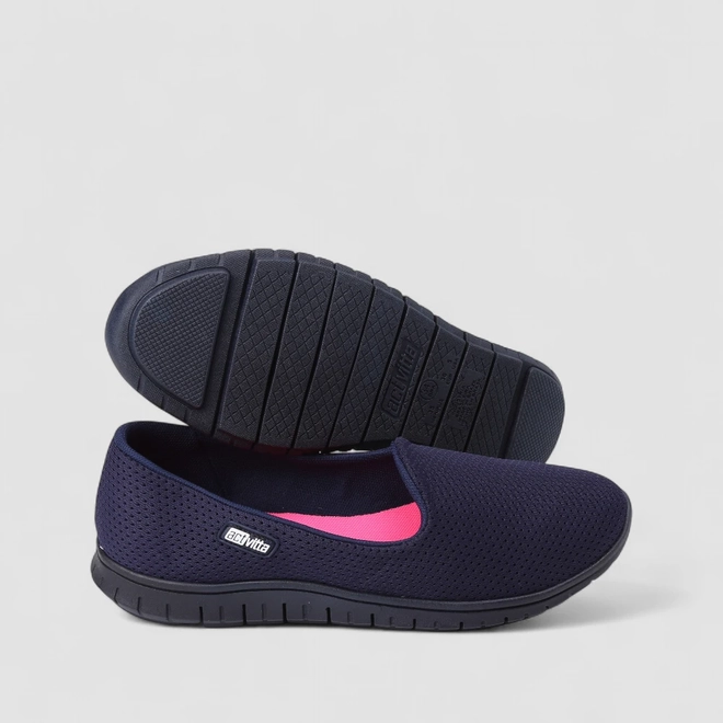 Slip On Feminino Actvitta Calce Fácil Marinho