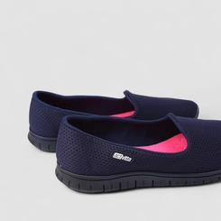 Slip On Feminino Actvitta Calce Fácil Marinho