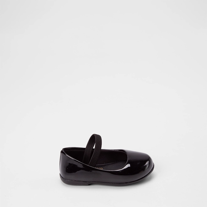 Sapatilha Boneca Bebê Gabrielinha Verniz Preto