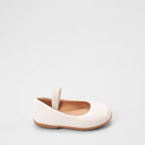 Sapatilha Boneca Bebê Gabrielinha Verniz Off White