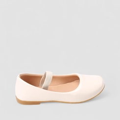 Sapatilha Boneca Infantil Gabrielinha Tira Elástico Verniz Off White