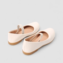Sapatilha Boneca Infantil Gabrielinha Tira Elástico Verniz Off White