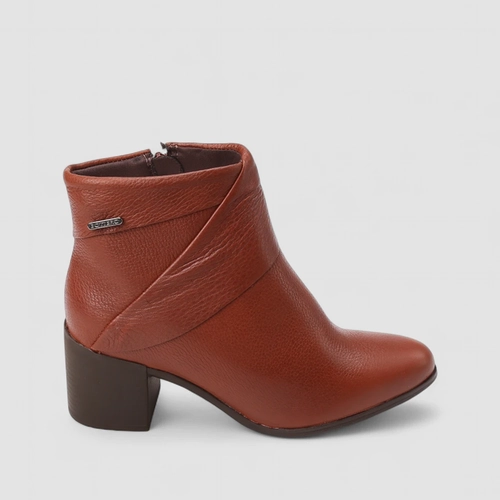 Ankle boot Feminina Bottero Original Em Couro Caramelo