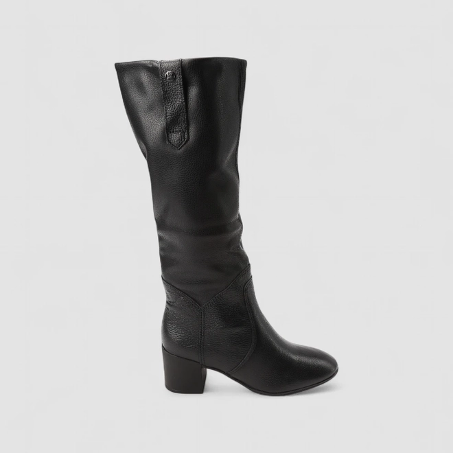Bota Feminina Bottero Original Cano Alto Couro Detalhe Tira Preto