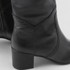 Bota Feminina Bottero Original Cano Alto Couro Detalhe Tira Preto