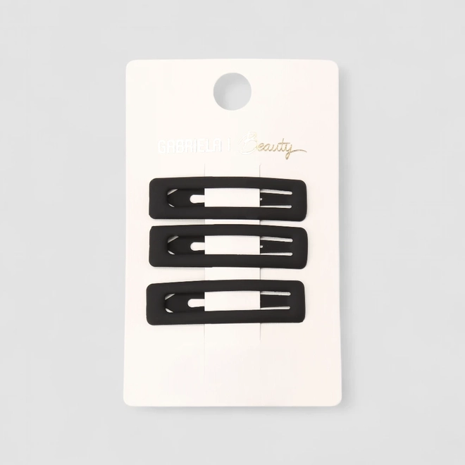 Kit 3 Presilhas De Cabelo Gabriela Beuty Preto
