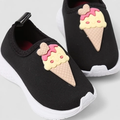 Tênis Casual Infantil Gabrielinha Detalhe Sorvete Preto