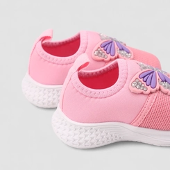 Slip On Infantil Gabrielinha Calce Fácil Borboleta Rosa