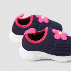 Slip On Infantil Gabrielinha Flor Rosa Azul