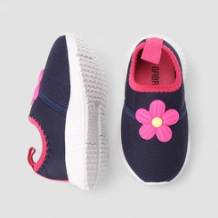 Slip On Infantil Gabrielinha Flor Rosa Azul