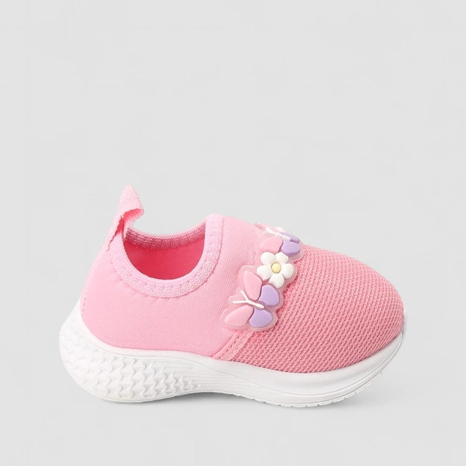 Slip On Infantil Gabrielinha Flores & Borboletas Rosa