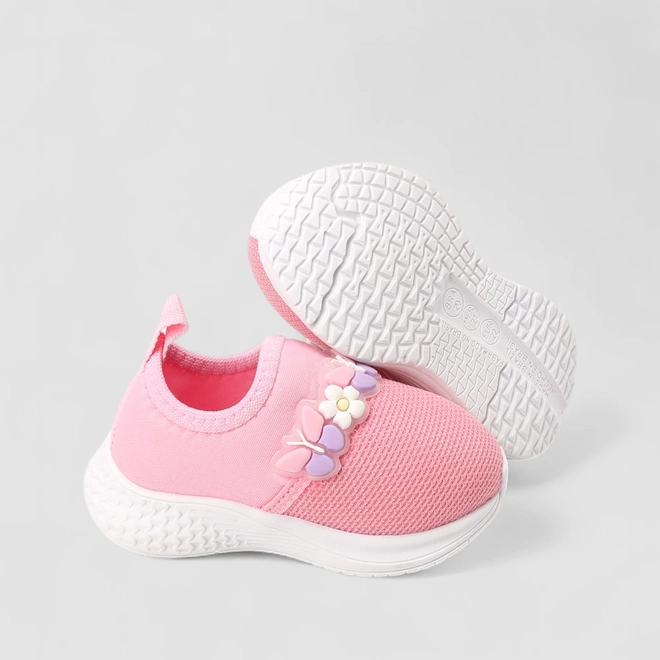 Slip On Infantil Gabrielinha Flores & Borboletas Rosa
