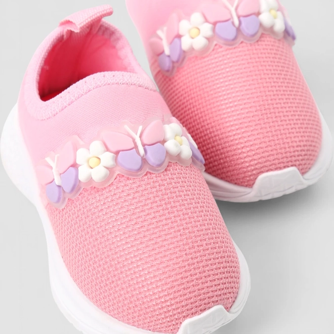 Slip On Infantil Gabrielinha Flores & Borboletas Rosa