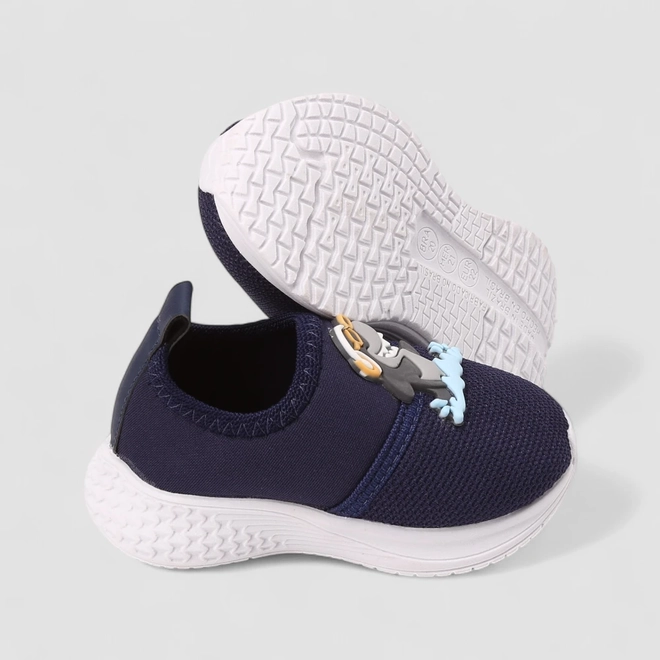 Slip On Infantil Vertus Calce Fácil Tubarão Marinho