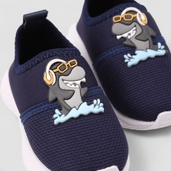Slip On Infantil Vertus Calce Fácil Tubarão Marinho