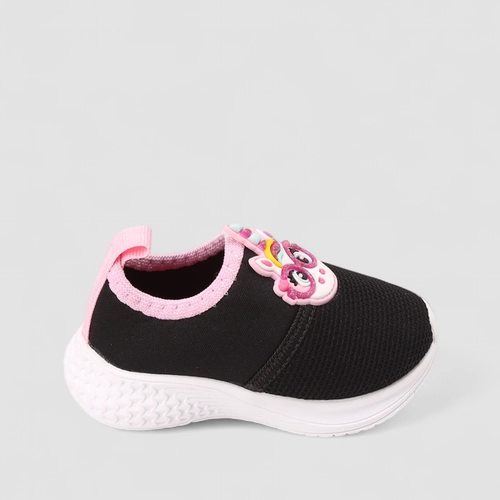Slip On Infantil Gabrielinha Unicórnio Calce Fácil Preto