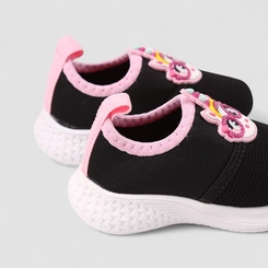 Slip On Infantil Gabrielinha Unicórnio Calce Fácil Preto
