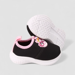 Slip On Infantil Gabrielinha Unicórnio Calce Fácil Preto