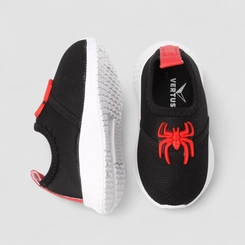 Slip On Infantil Vertus Detalhe Aranha Calce Fácil Vermelho & Preto