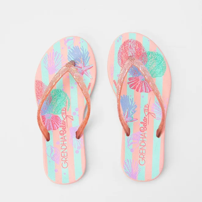 Chinelo Infantil Grendha Conchas Rosa