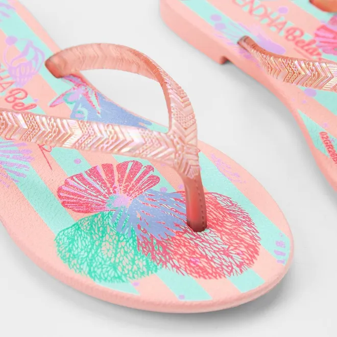 Chinelo Infantil Grendha Conchas Rosa