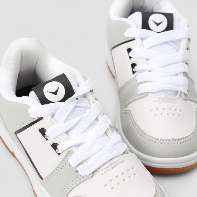 Tênis Casual Infantil Vertus Branco e Cinza