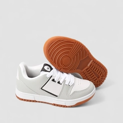 Tênis Casual Infantil Vertus Branco e Cinza