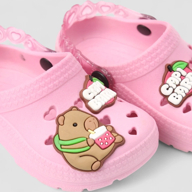Babuche Infantil Gabrielinha Capivara Rosa