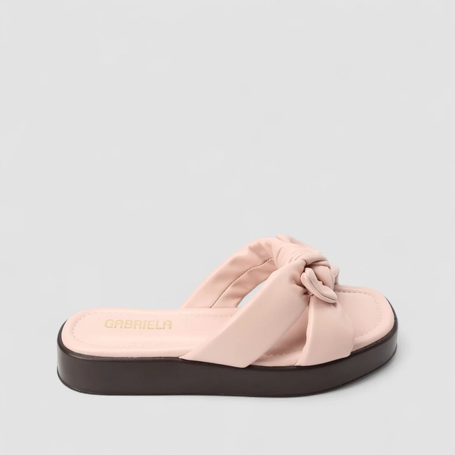 Tamanco Feminino Gabriela Detalhe Laço Rosa